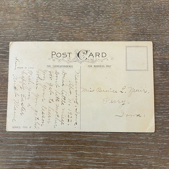 VINTAGE Happy Easter Greetings Postcard 1922 RETRO - Picture 2 of 4